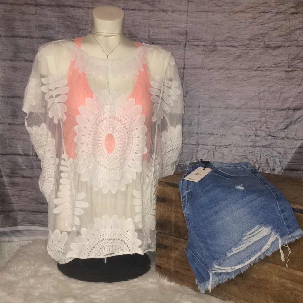 Cupshe Lace Bathing Suit Coverup Top
